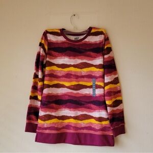 Lands'‎ End Red and Pink Crew Neck Sweater